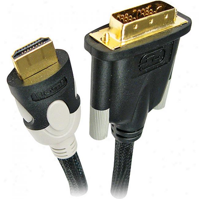 Cables Unlimited Hdmi To Dvi-d 2k Cable - Bladk