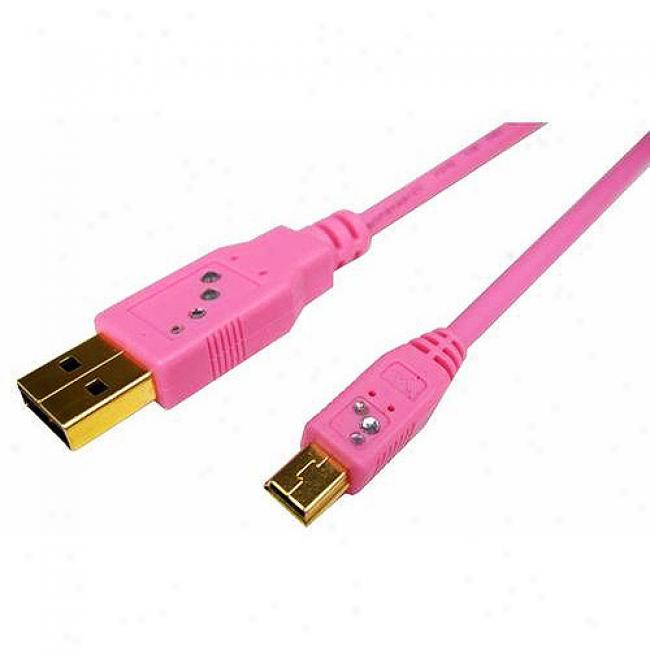 Cables Unlimited Kabling 2m Usb2 Mini Cable - Pink