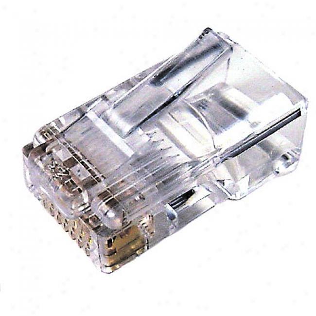 Cables Unlimited - Rj45 100 Collection Solid Connectors, Gray