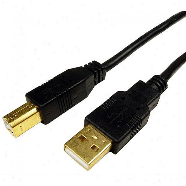 Cables Unlimited Usb 2 Gold 6ft Connector - Black