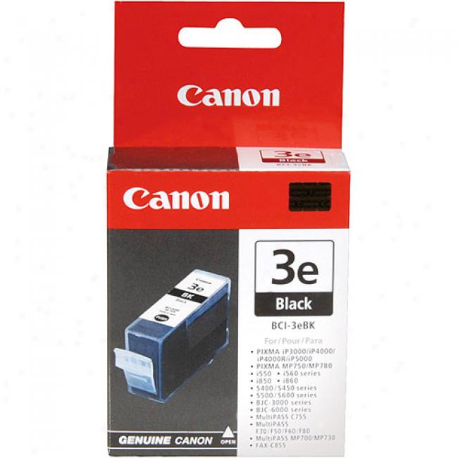 Canon Bci-3eblk Black Ink Cartridge, 4479a003aa