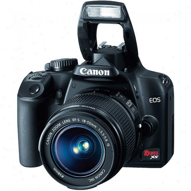 Canon Eos Digital Rebel Xs Blqck 10.1 Mp Digital Slr W/ 18-55-is Lens & 2.5
