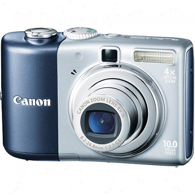 Canon Powershot A1000-is Blue 10mp Digital Camera, 4x Opitcalzoom & 2.5
