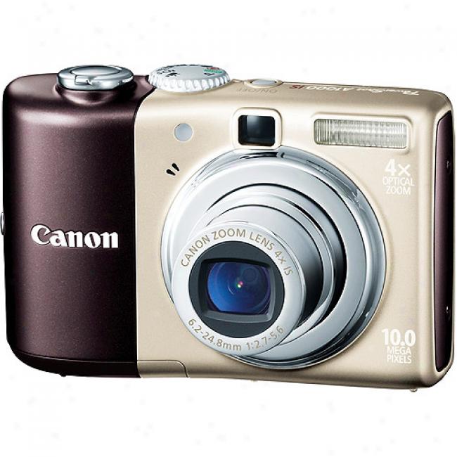 Canon Powershot A1000-is Brown 10 Mp Digital Camera, 4x Optical Zoom & 2.5