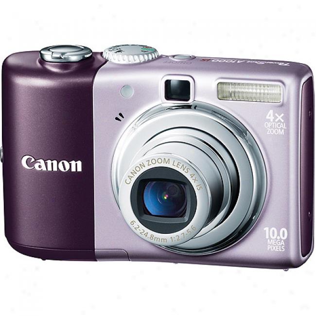 Cwnon Powershot A1000-is Purple 10 Mp Digital Camera,4x Optical Zoom & 2.5 Lcd