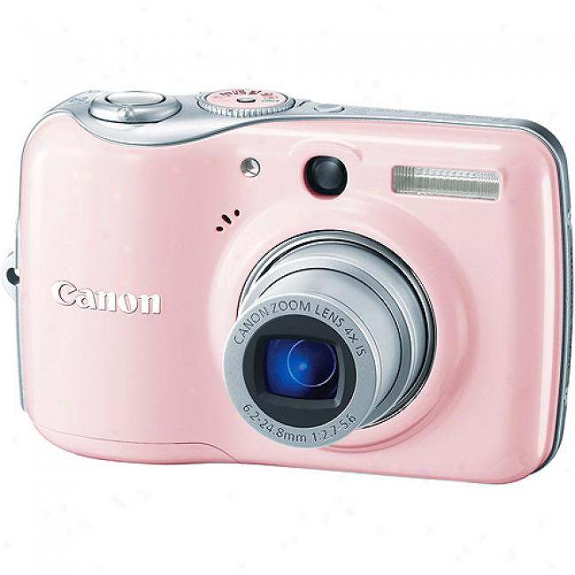 Canon Powershot E1 Pink 10 Mp Digital Camera, 4x Optical Zoom & 2.5