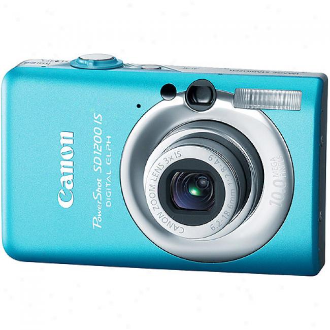Canon Powershot Sd1200-is Blue 10.0mp Digital Elph Camera W/ 2.5