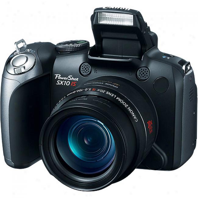 Canon Powershot Sx10-is Dark ~ 10 Mp Digital Camera, 20x Optical Zoom & 2.5