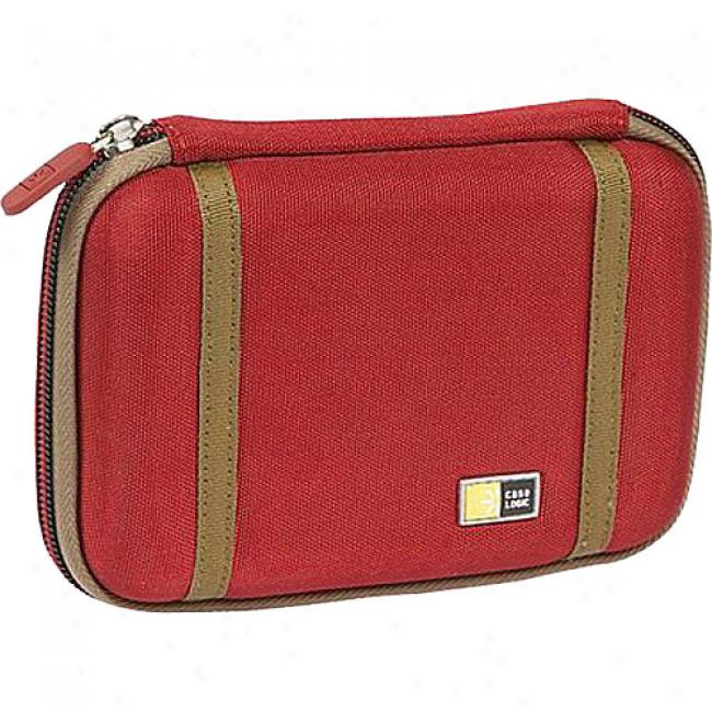Case Logic Compact Portable Hard Drive Case, Red