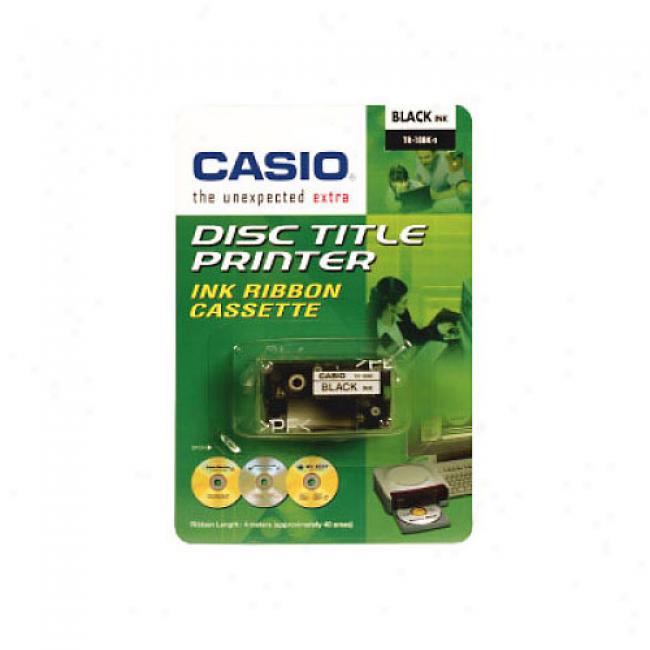 Casio Disc Title Writer Tape, Black