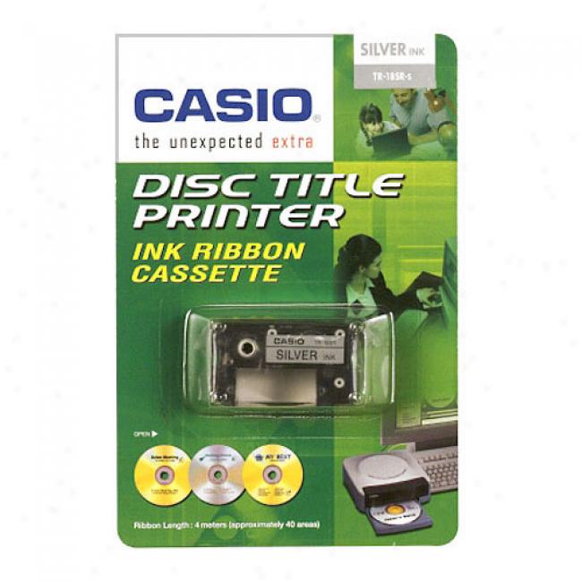 Casio Disc Title Writer Tape, Silver