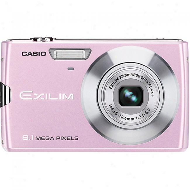 Casio Exilim Ex-z150 Pink 8 Mp Digital Camera, 4x Optical Zoom & 3