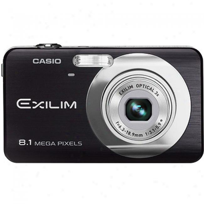 Casio Exilim Ex-z80 Black 8.1 Mp Digital Camera, 3x Optical Zoom & 2.6