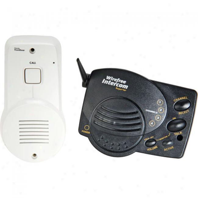 Chamberlain Wireless Front Doorbell Intercom System With Portable Intercom Unit