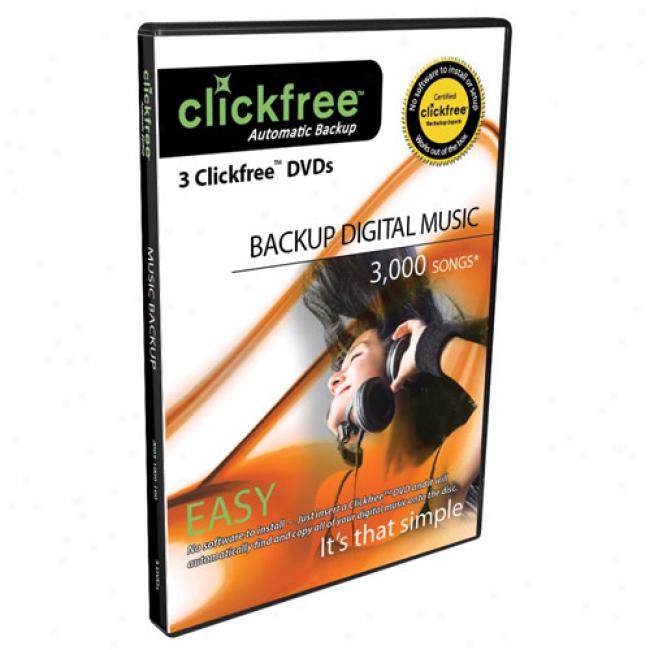 Clickfree 3-pack Dvd+r Music Auto Back-up Disks