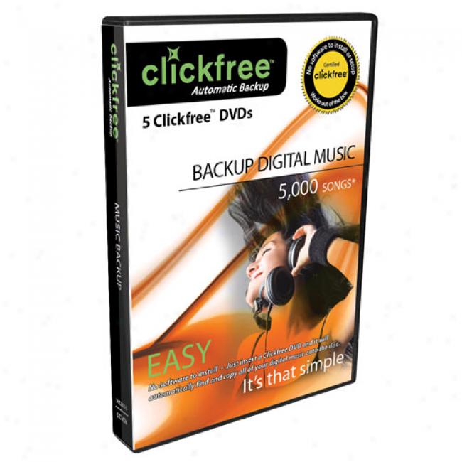 Clickfree 5-pack Dvd+r Melody Auto Back-up Disks