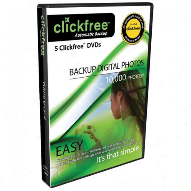 Clickfree 5-pack Dvd+r Photo Auto Back-up Disks