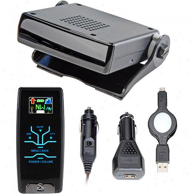 Cobra 12-band Radar/laser Detector With Speed/red Light Camera Gps Locator And Remote