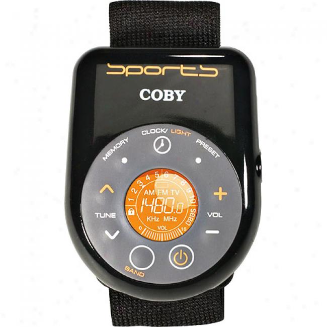 Coby All-weather Sporrt Am/fm Digital Radio With Armband