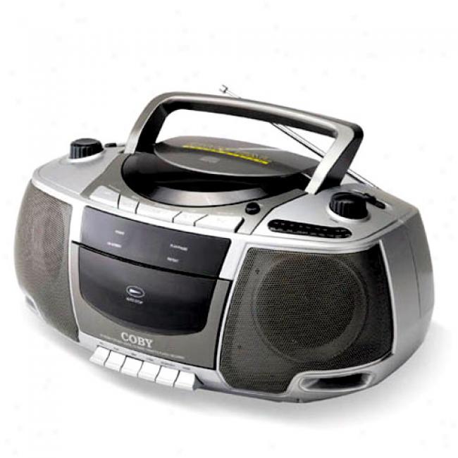 Coby Cd Boombox With Am/fm Tuner And Cassette Deck