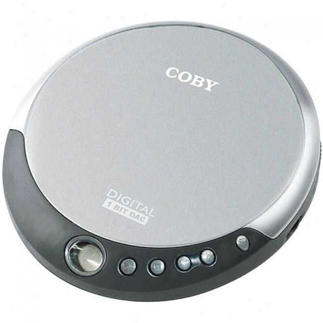 Coby White Personal Cd Player With Stereo Headphones