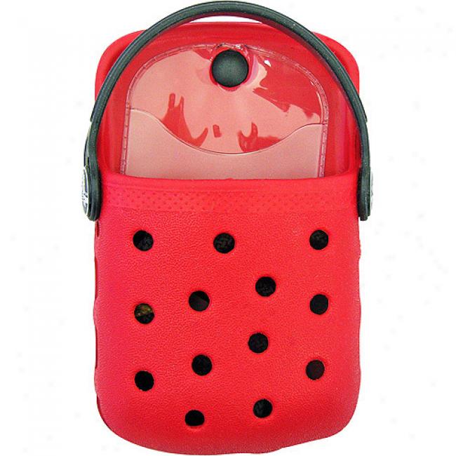 Crocs-o-dial Universal Mean Cell Phone Case- Red/black
