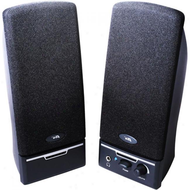 Cyber Acoustics 2.0 Black Stereo Speakers
