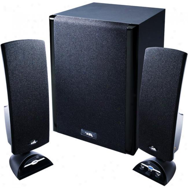 Cyber Acoustics 3 Piece 2.1 Computer Speaker System With Subwoofer