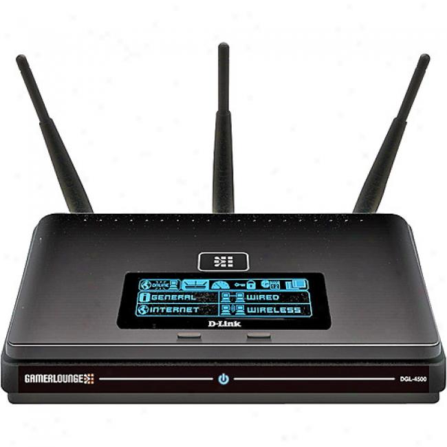 D-link Dgl4500 Wireless-n Xtreme N Gaming Router With Gigabit Lan And Built-in Lcd Screen