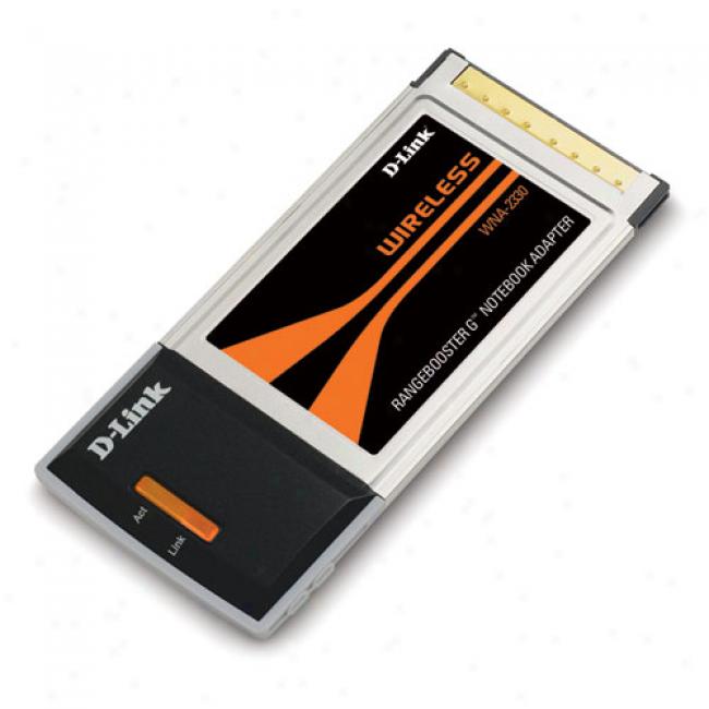 D-link Wna-2330 Wireless-g 108mbps Rangebooster G Pc-card Notebook Adapter