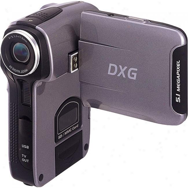 Dxg 563v Silver Camcorder 5mp, 4x Digital Zoom, 2.4