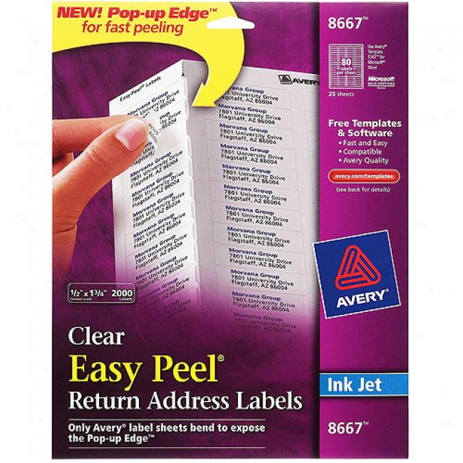 Easy-peel Clear Mailing Lsbels