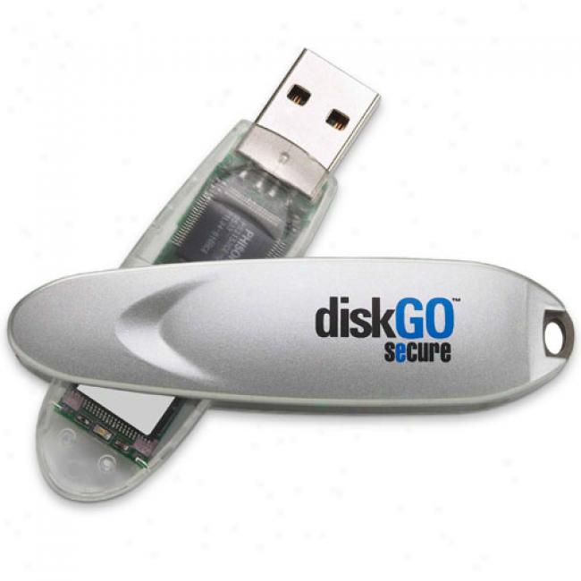 Edge 4gb Diskgo Secur eUsb 2.0 Flash Drive, Silver
