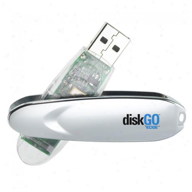 Edge Tech 4gb Diskgo! Usb 2.0 Flash Drive, Silver