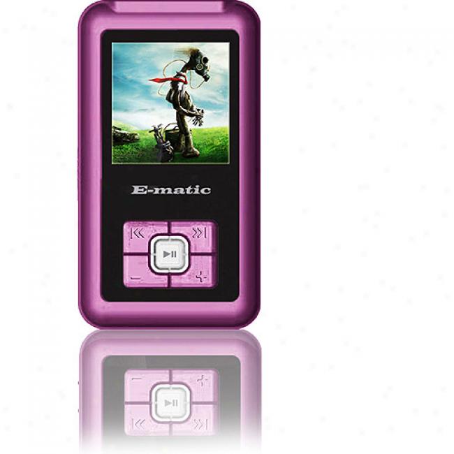 Ematic 2gb Video Mp3 Player W/ 1.5'' Screen, Pink