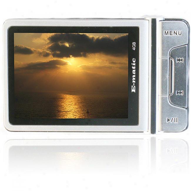 Ematic 4gb Video Mp3 Player With Camera And Video Registrar, Silver