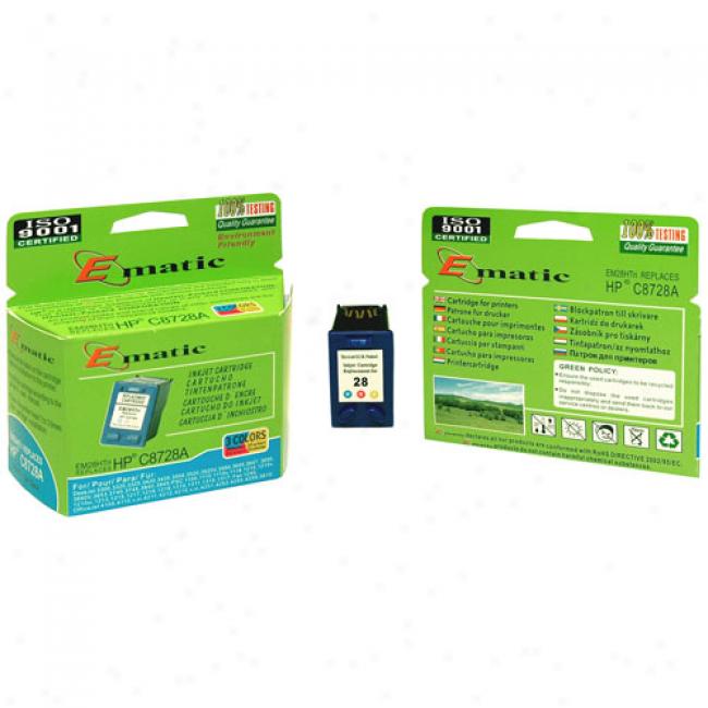 Ematic Inkjet Cartridge, Compatible With Hp 28 Tri-color (hpc8728a)