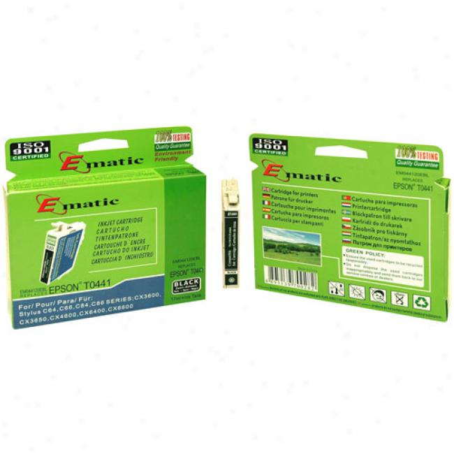 Ematic Inkjet Cartridge Replaces Epson T044120 Black
