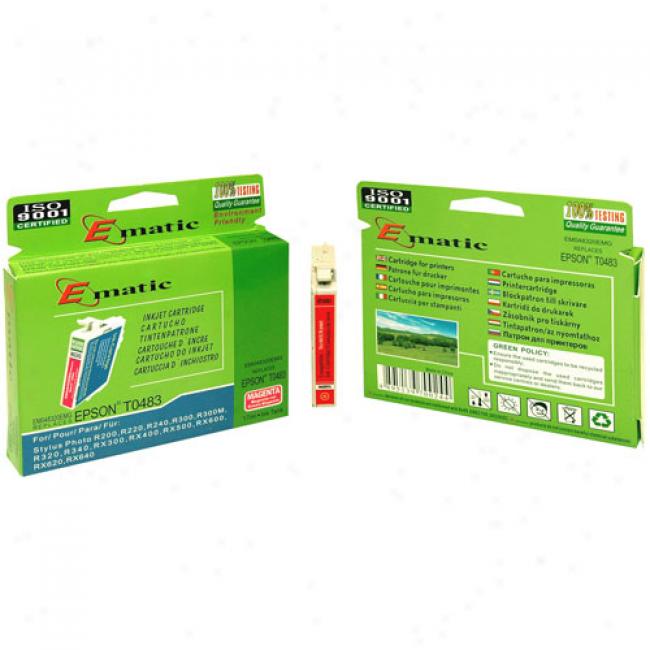 Ematic Inkjet Cartridge Replaces Epson T048320 Magenta