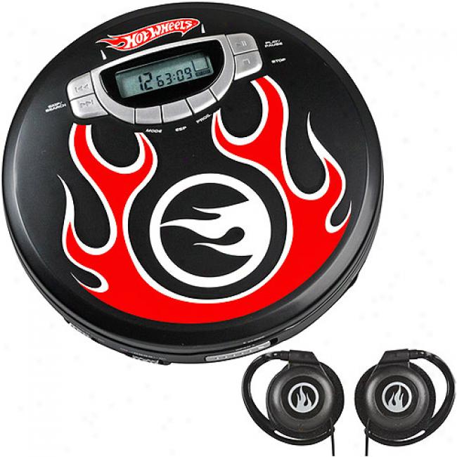 Emerson Hot Wheels Track 'n Tunes Personal Cd Player