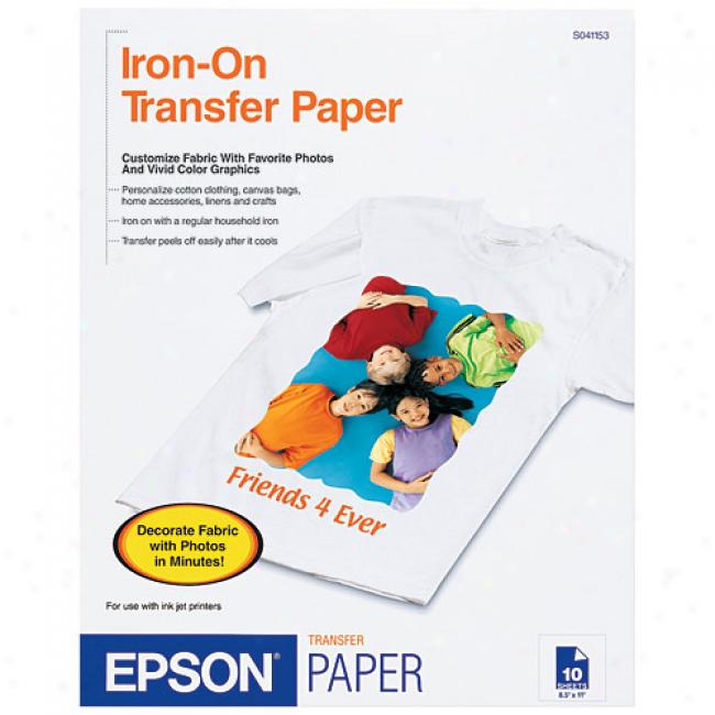 Epson Iron-on Cool Peel Transfer Paper, 8.5