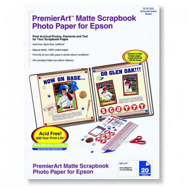 Epson - Premierart Scrapbook Matte Photo Paper