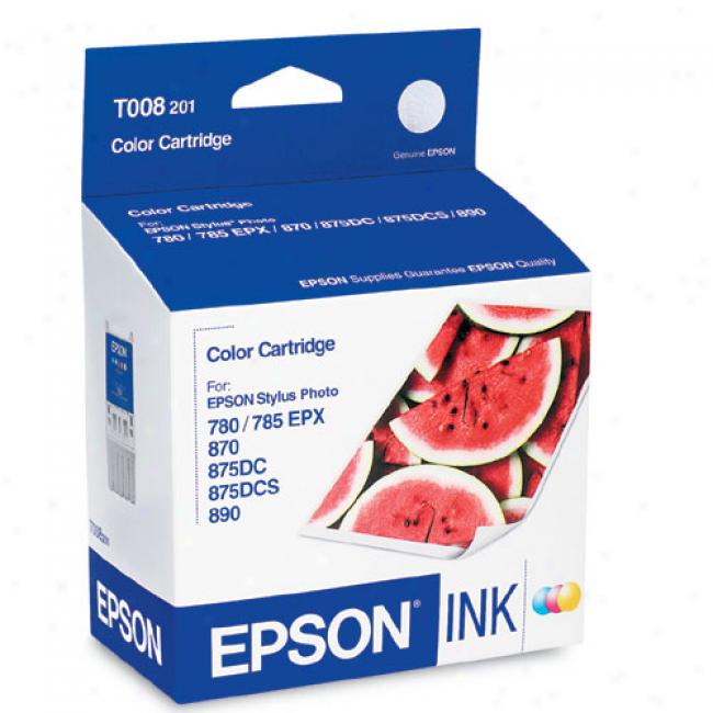 Epson T008201 Color Ink Carrtidge For Stylus Color 780, 870, 875dc, 875dcs And 890