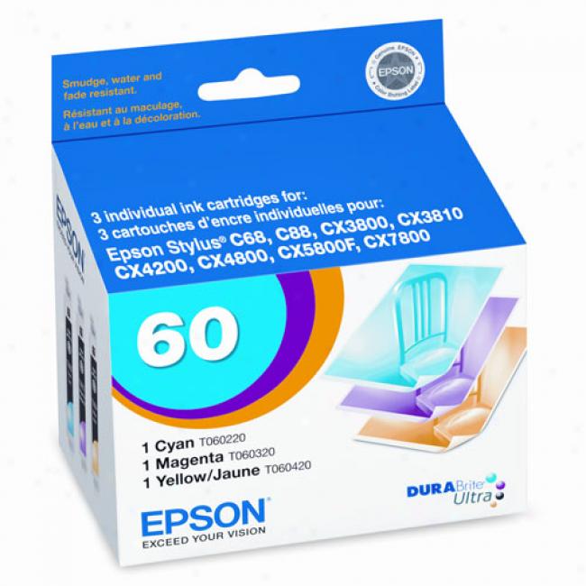 Epson T060520 Multi-pack Color Ink Cartridges (cyan, Yellow, Magenta)