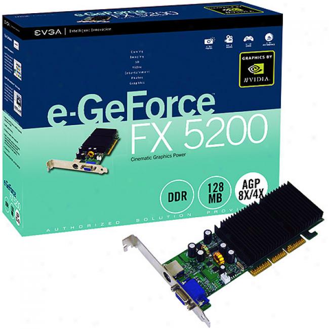 Evga 128mb Agp Geforce Fx5200 Graphics Card