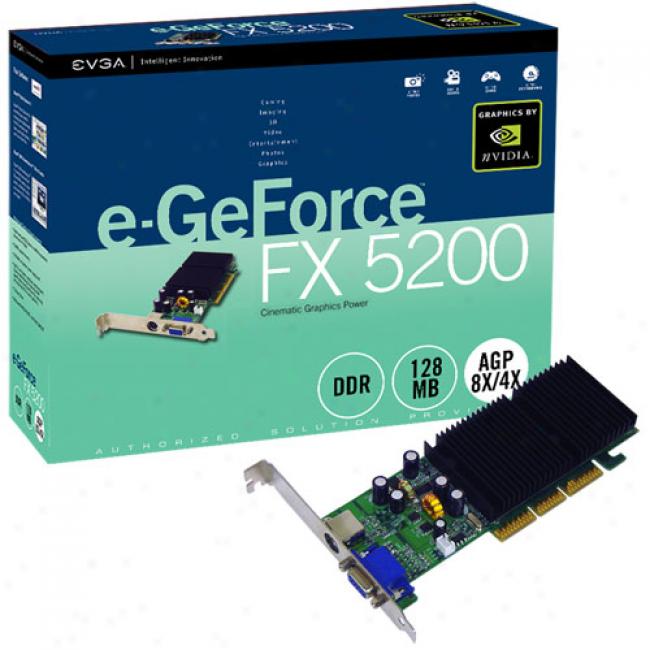 Evga Geforce Fx5200 128mb 8x Agp Video Card