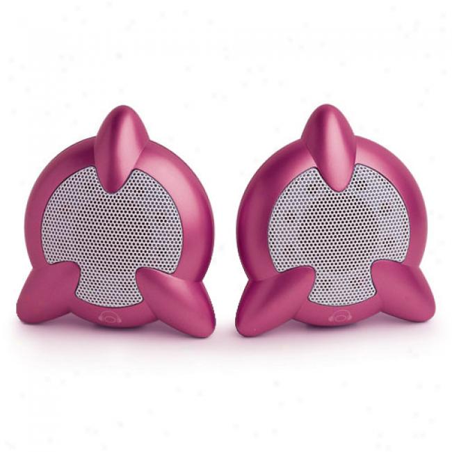 Fashionation Universal Ipod/mp3 Stereo Speakers, Pink