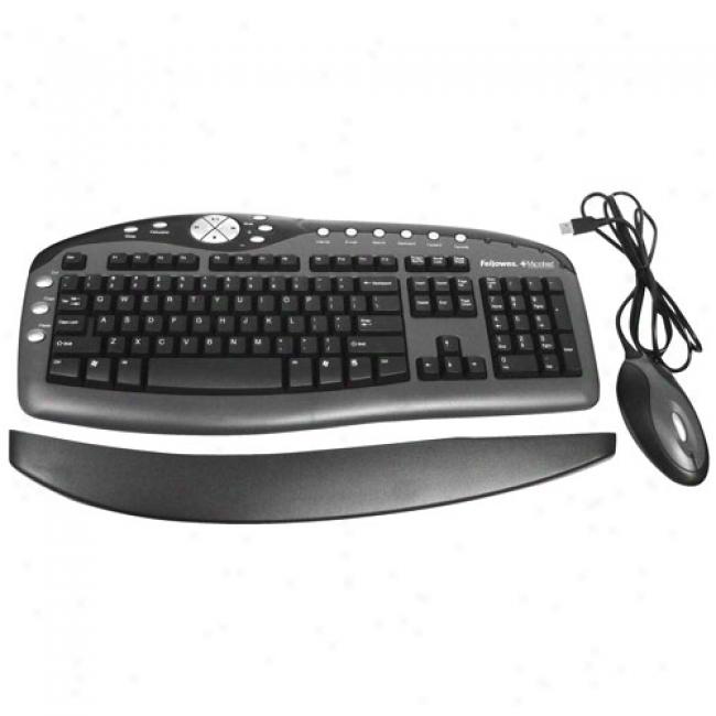 Fellowes Cordless Usb Keyboard With Microban Protection