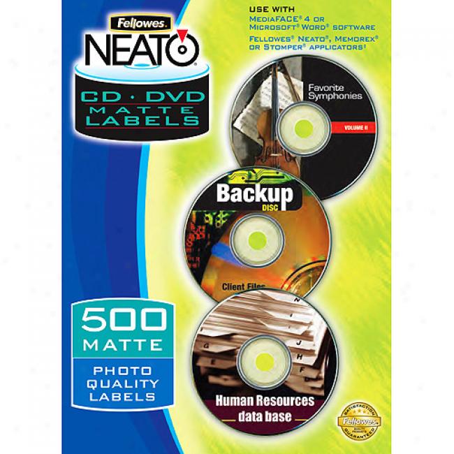 Fel1owes Neato Matte White C/ddvd Labels, 500