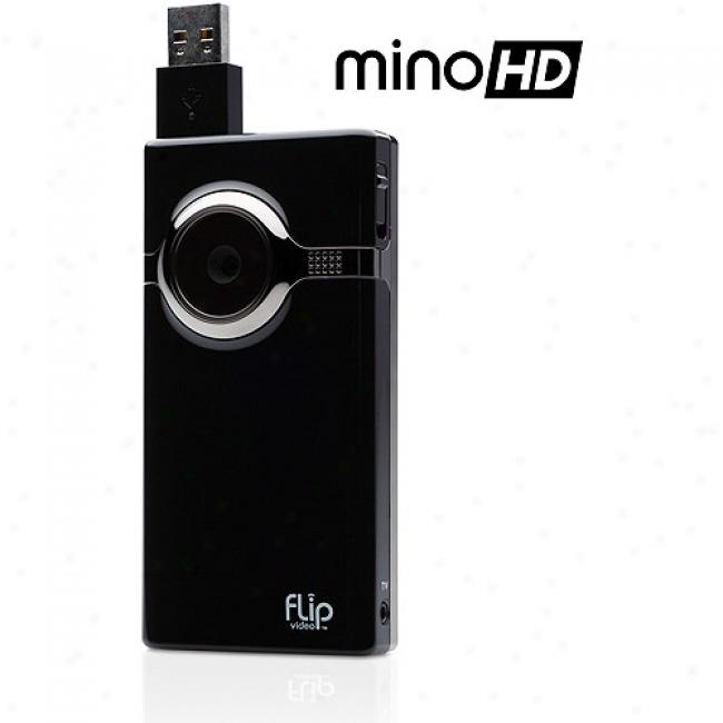 Flip Video Minohd F460 Black Camcorder, 1 Hour Of High Def Recording Time, 1.5